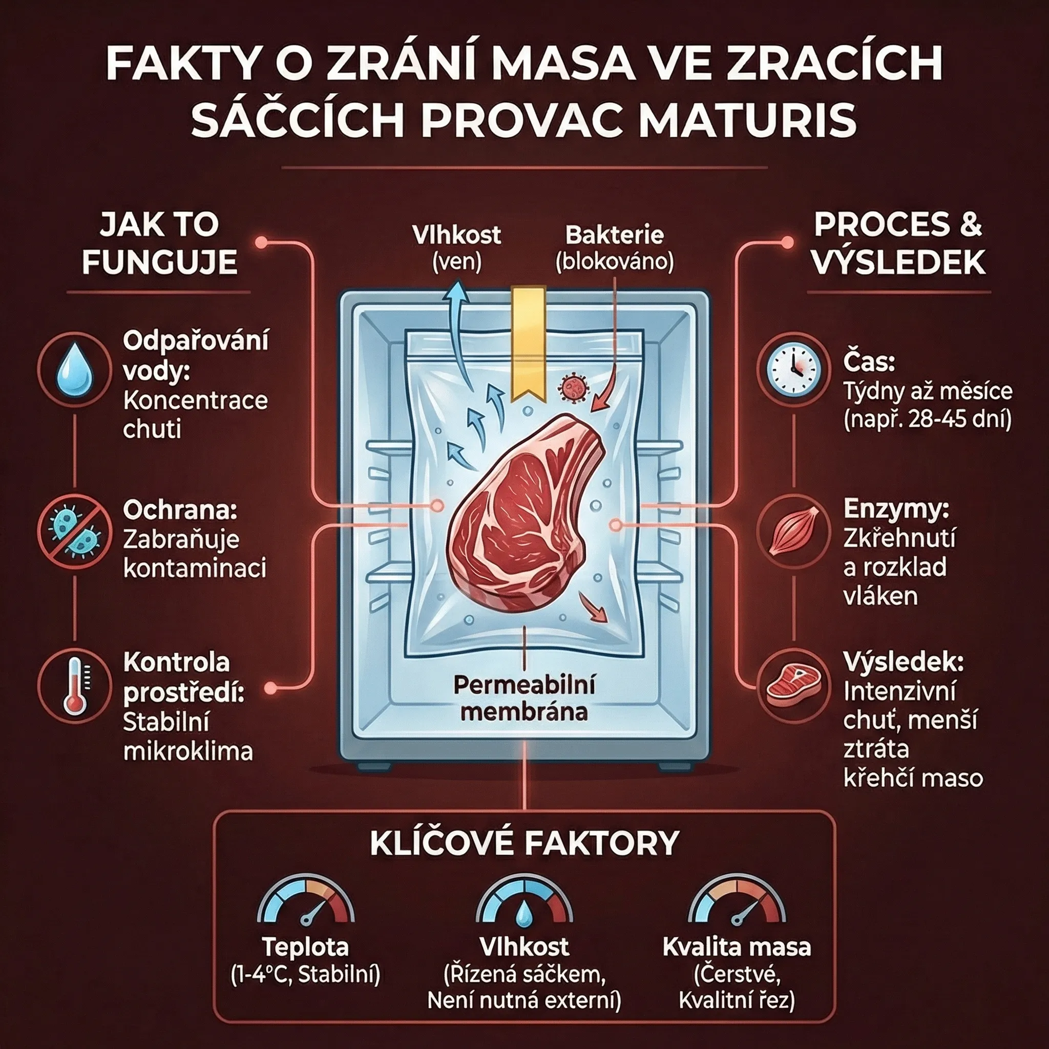 infografika zrání masa